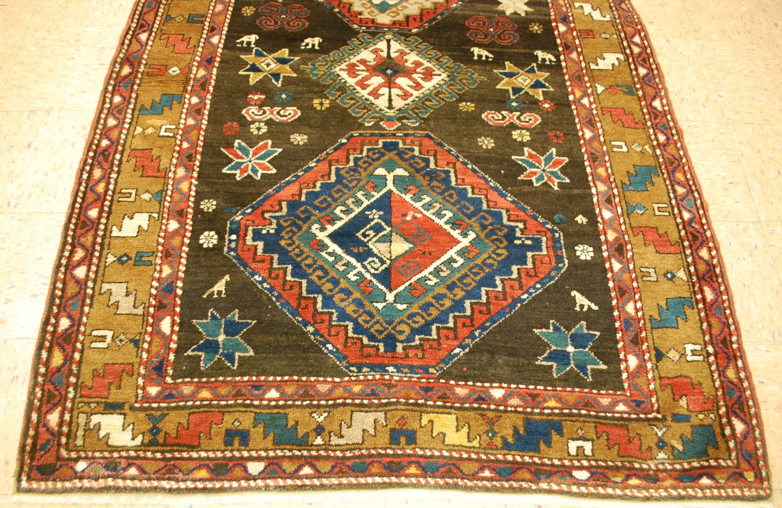 CAUCASIAN SHIRVAN RUG 4'8" x 6'7" - 5