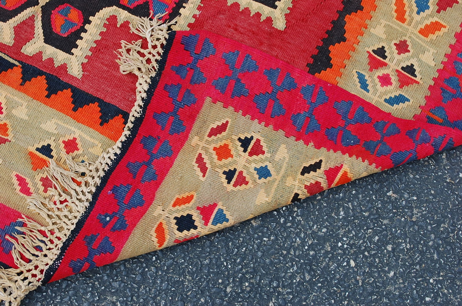 CAUCASIAN SHIRVAN KILIM RUG 5'9" x 15' - 11