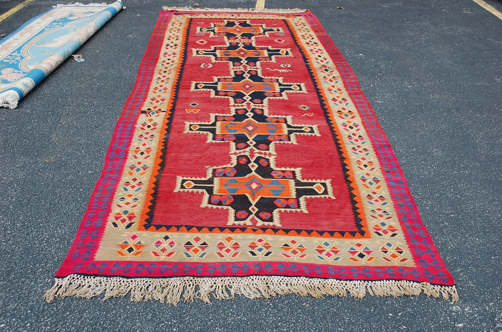 CAUCASIAN SHIRVAN KILIM RUG 5'9" x 15' (1 of 12)