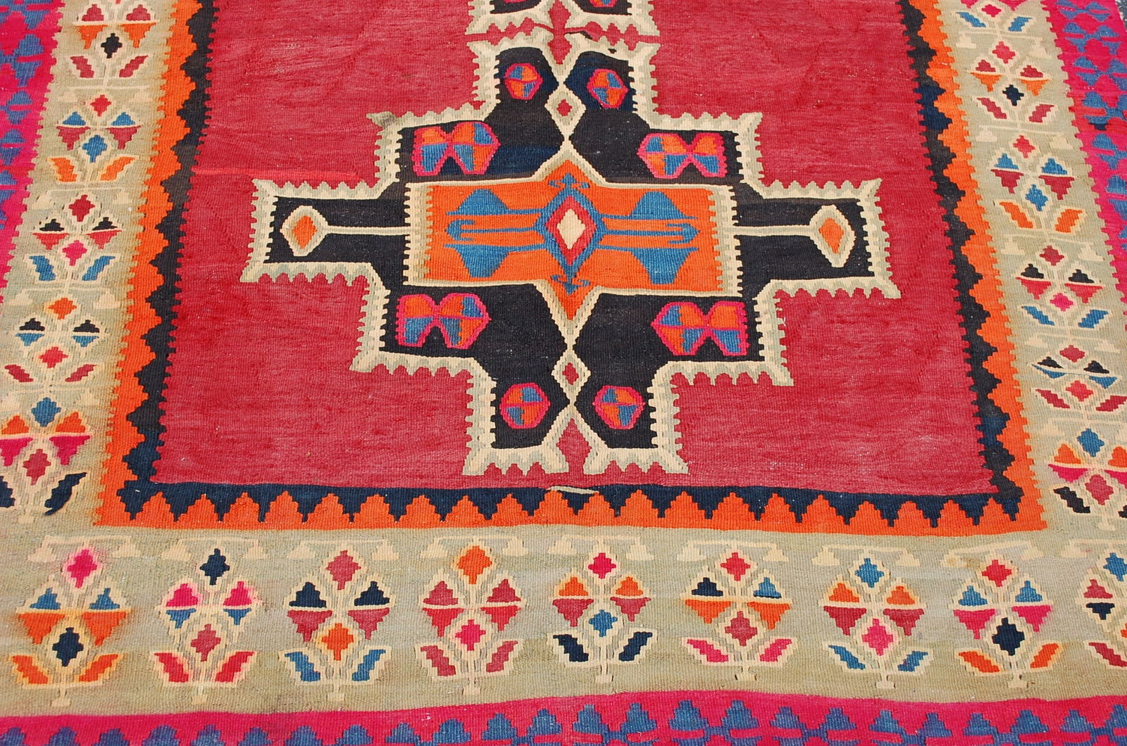 CAUCASIAN SHIRVAN KILIM RUG 5'9" x 15' - 2