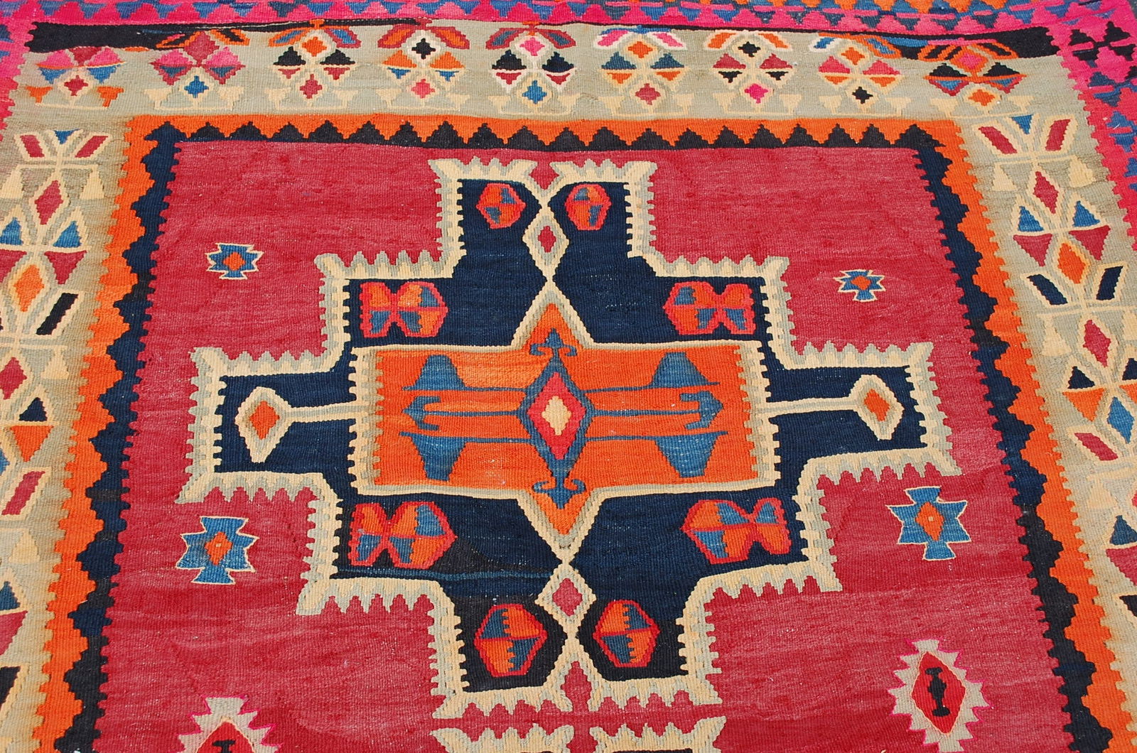 CAUCASIAN SHIRVAN KILIM RUG 5'9" x 15' - 4