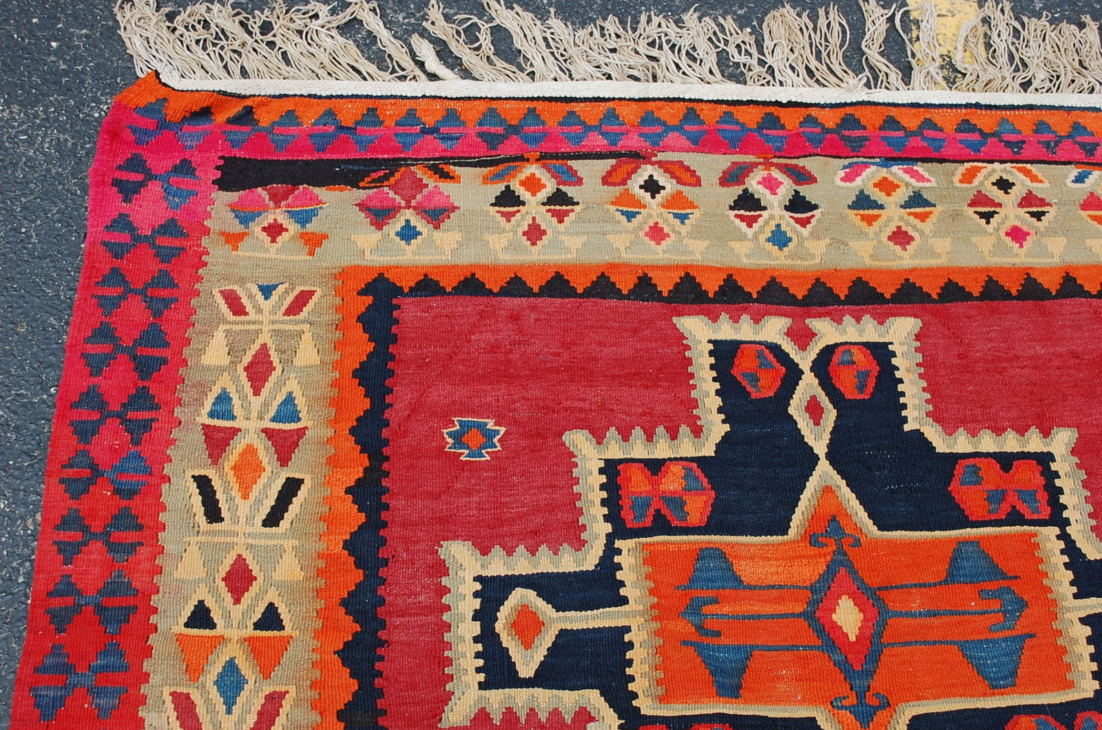 CAUCASIAN SHIRVAN KILIM RUG 5'9" x 15' - 7