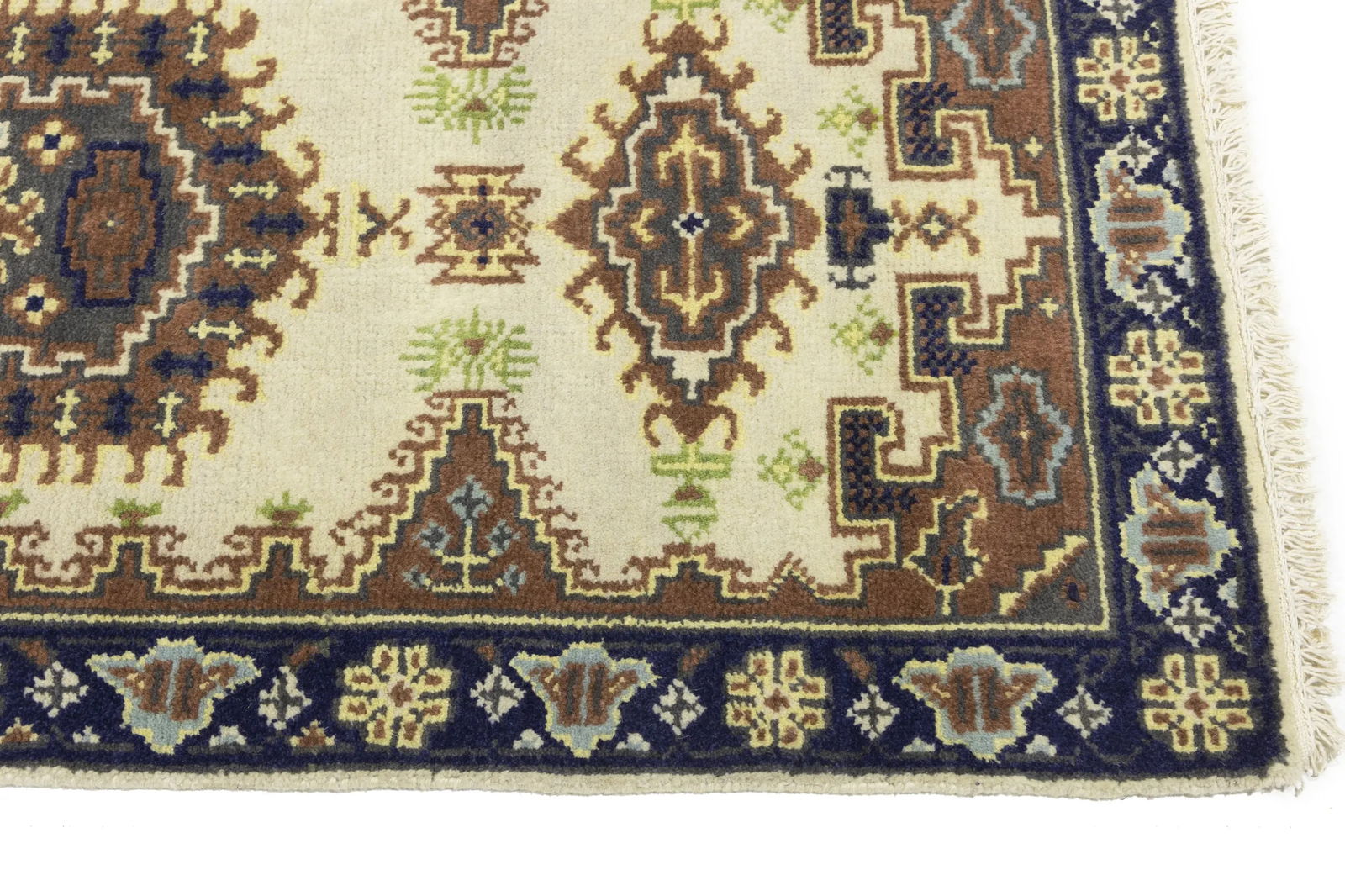 Cream Tribal 3X12 Indo-Viss Oriental Runner Oriental Rug - 13