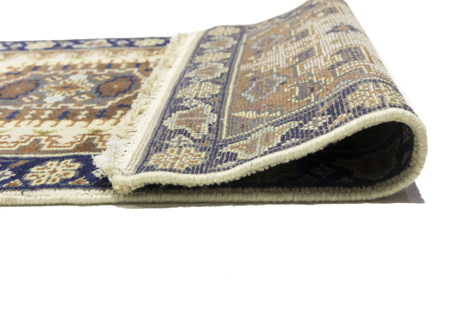 Cream Tribal 3X12 Indo-Viss Oriental Runner Oriental Rug - 16