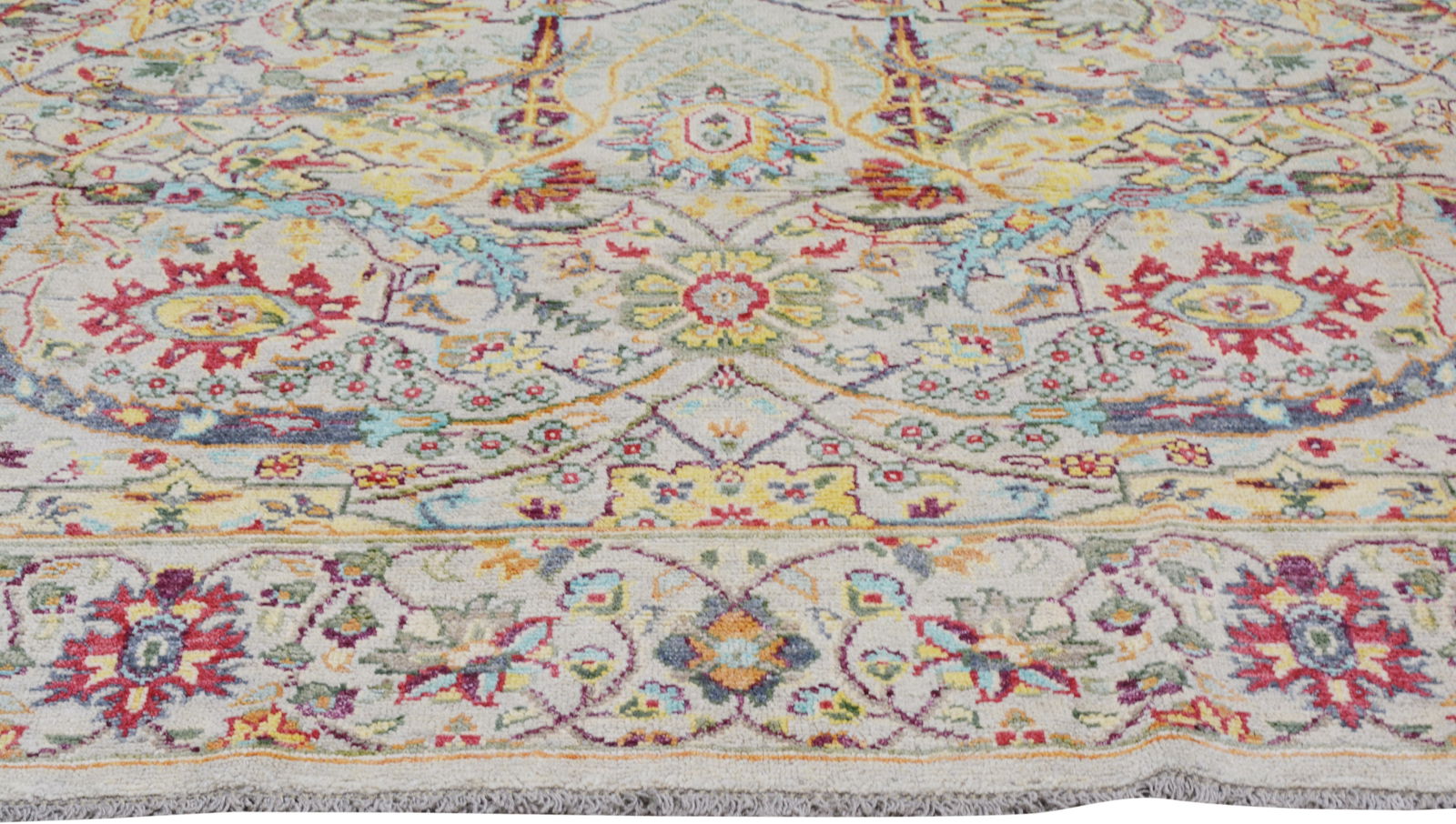 HAND KNOTTED WOOL OUSHAK RUG - 4