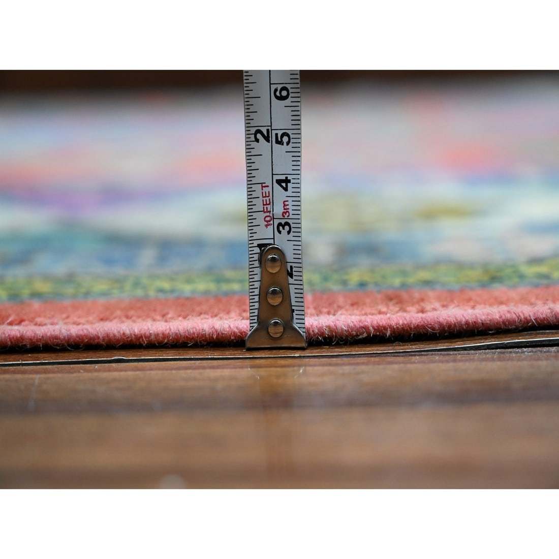 Fire Brick Red 100% Wool Fusion Kazak Pop Of Color Oriental Rug - 10