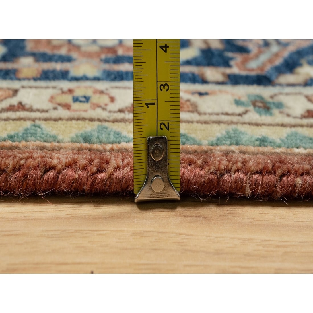 Ginger Red Heriz Re-Creation Medallion Hand Knotted Wool Oriental Rug - 10