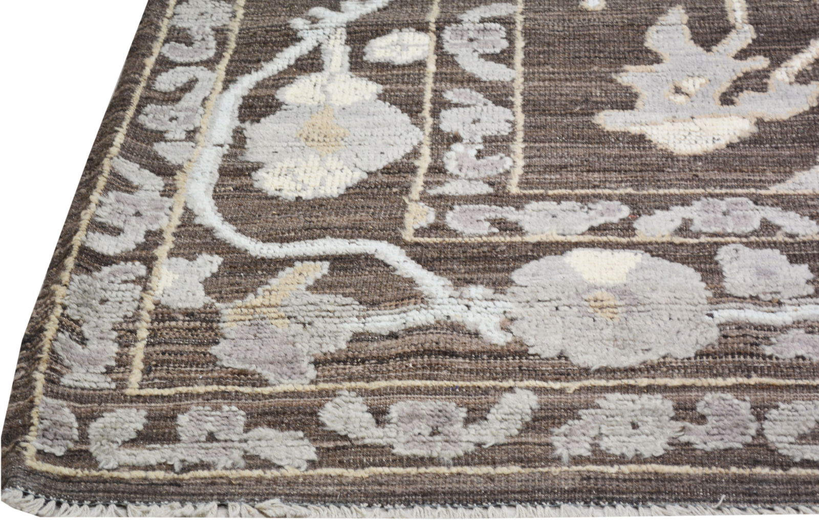 HAND KNOTTED WOOL OUSHAK RUG - 5