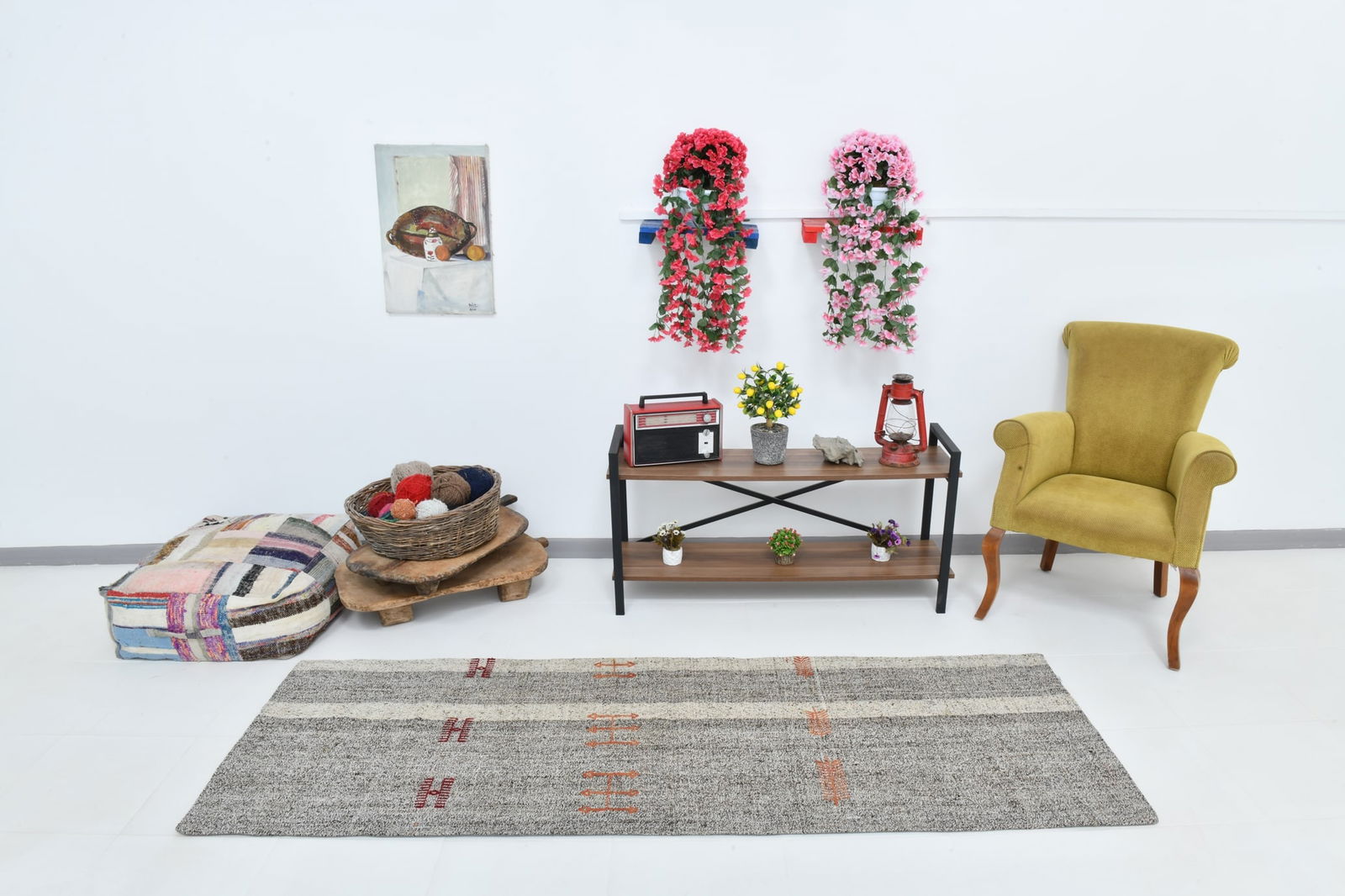 2'7'' x 7'11'' Turkish Flatweave Kilim Rug - 60643 - 5