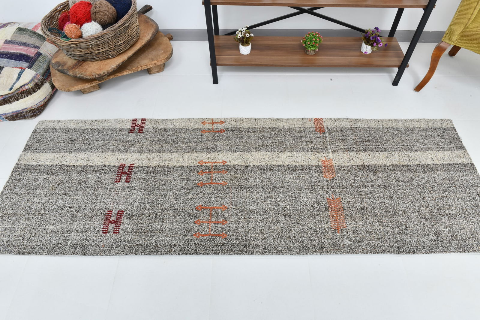 2'7'' x 7'11'' Turkish Flatweave Kilim Rug - 60643 - 6