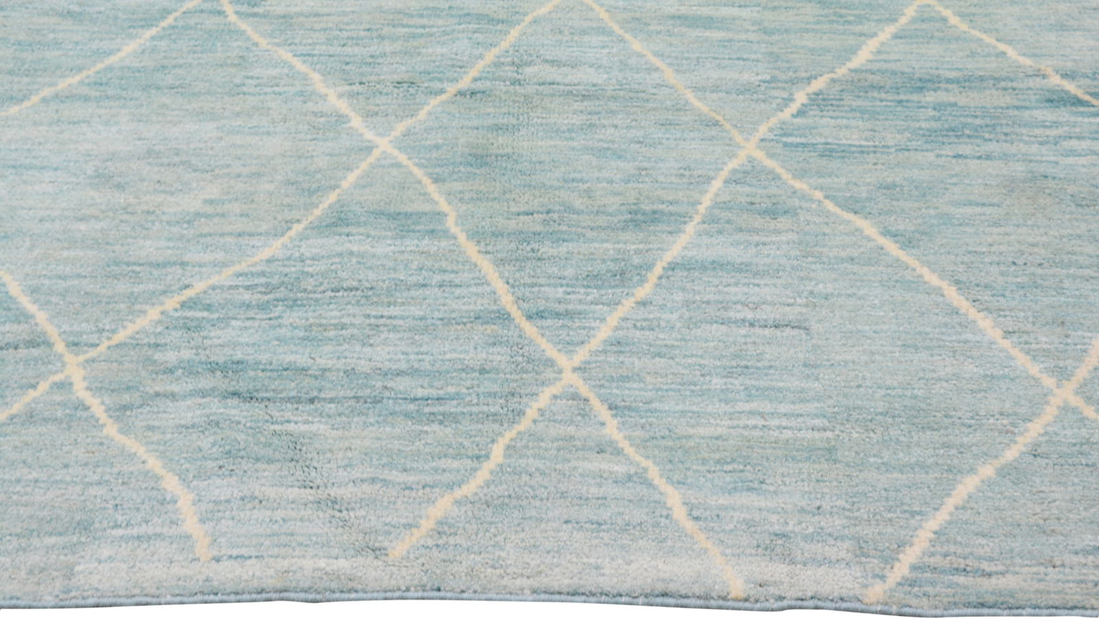 HAND KNOTTED WOOL MOROCCAN RUG - 4