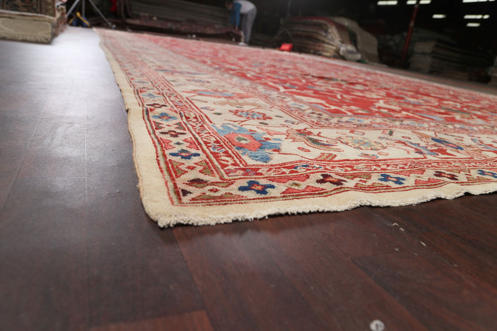 Classic Sultanabad Palace Persian Rug with Rich Colors and Delicate Details 14x24 - 6