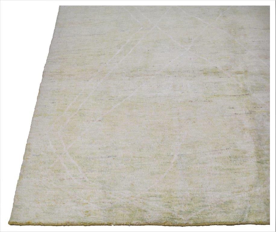 HAND KNOTTED WOOL MOROCCAN RUG - 4