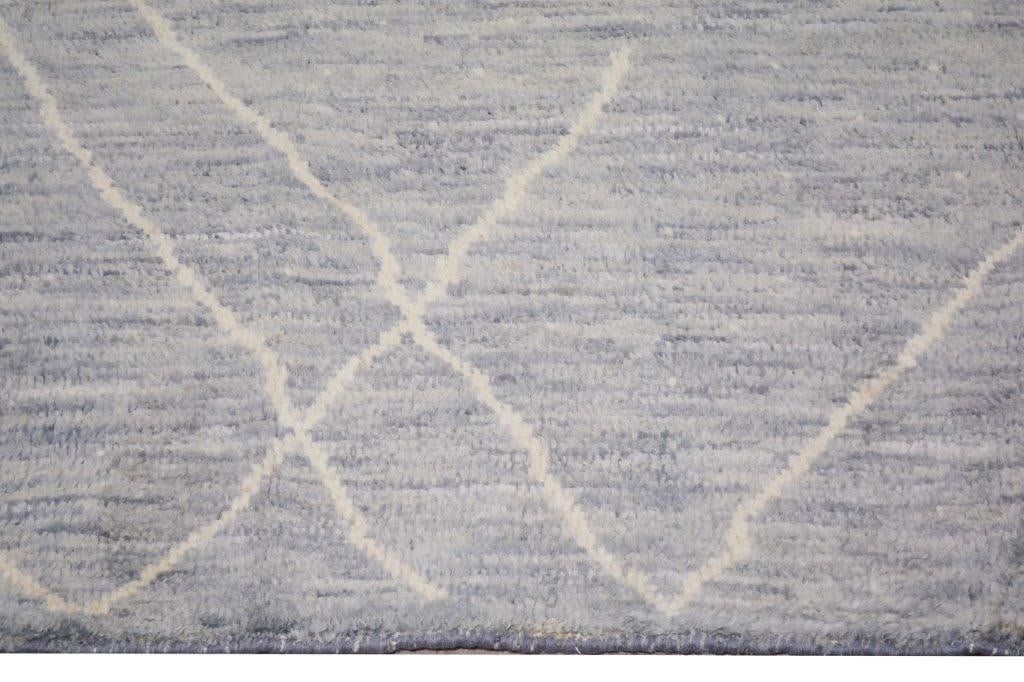 HAND KNOTTED WOOL MOROCCAN RUG - 3