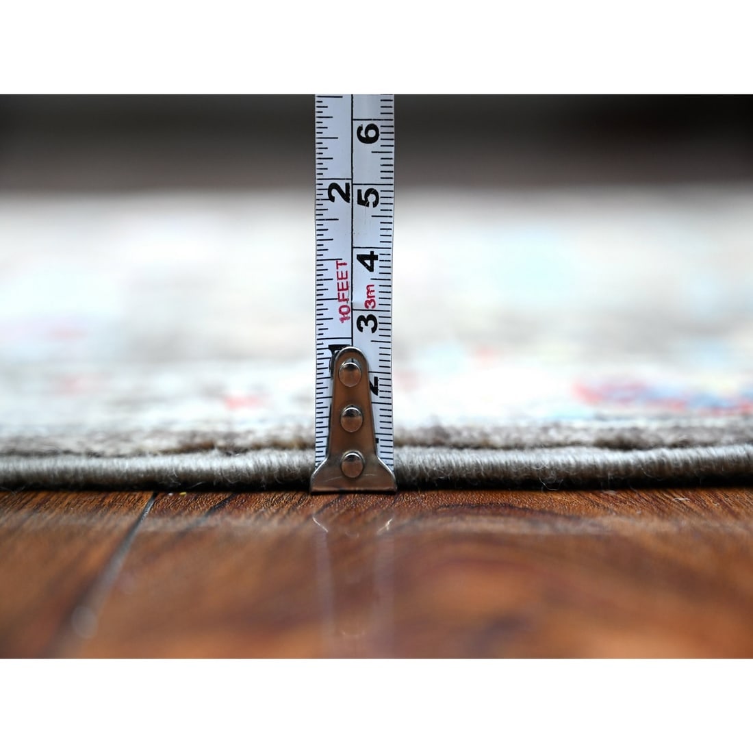 Mist Black Wool Aryana North West Zoroastrian Hand Knotted Runner Rug - 5