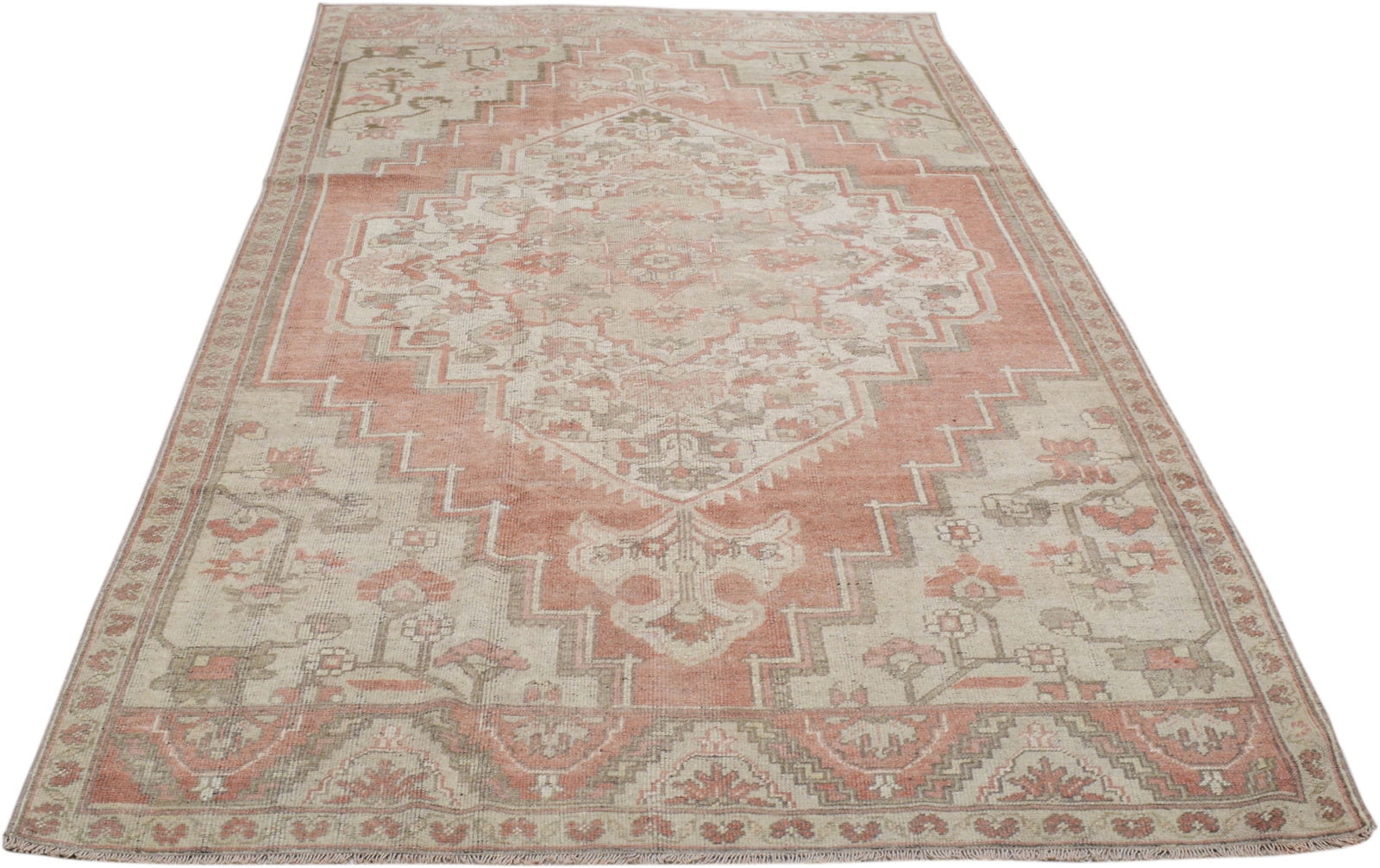 HAND KNOTTED WOOL OUSHAK RUG - 2