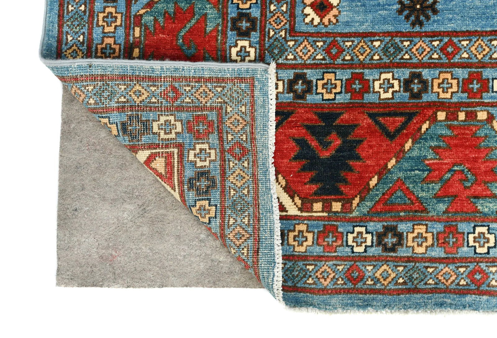 Blue Tribal Geometric 8X10 Turkoman Pakistan Rug - 12