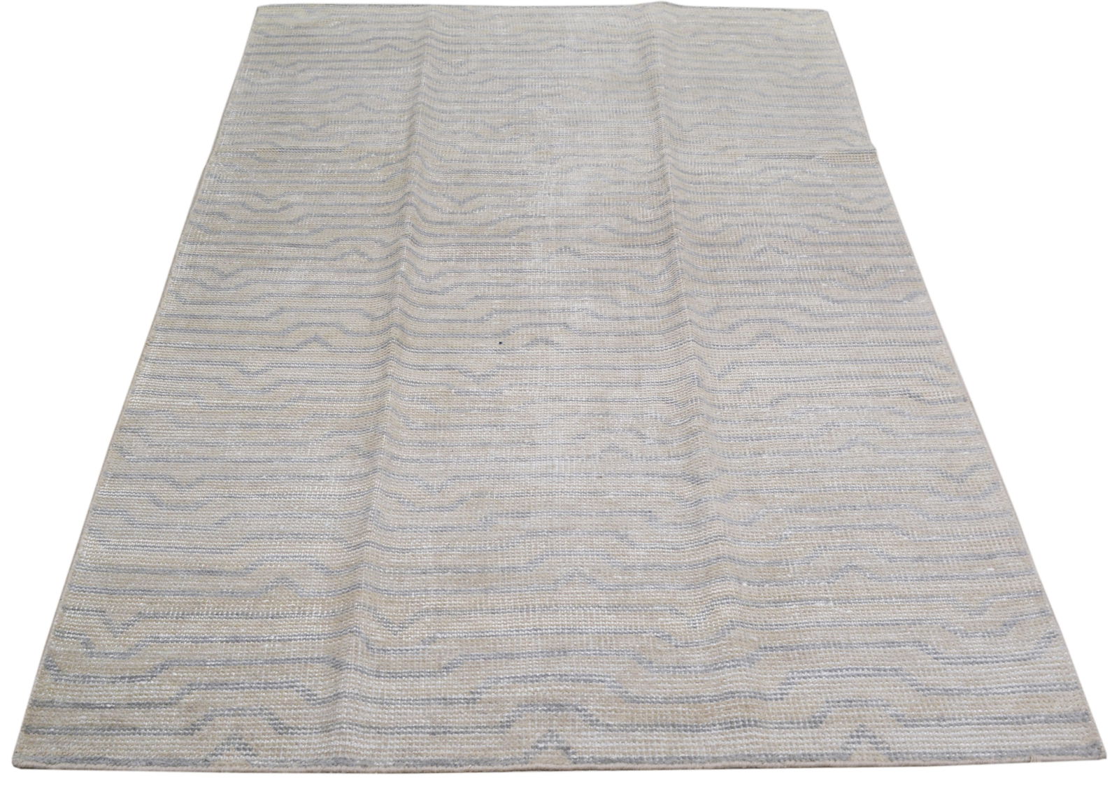 HAND KNOTTED WOOL/BAMBOO MODERN RUG - 2