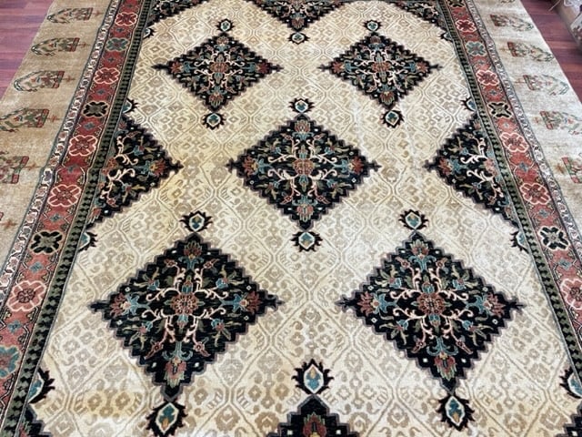 Indo-Persian Camel Hair Serab Room size Rug-2284 - 4