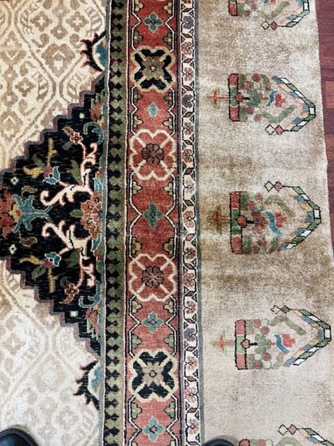 Indo-Persian Camel Hair Serab Room size Rug-2284 - 7