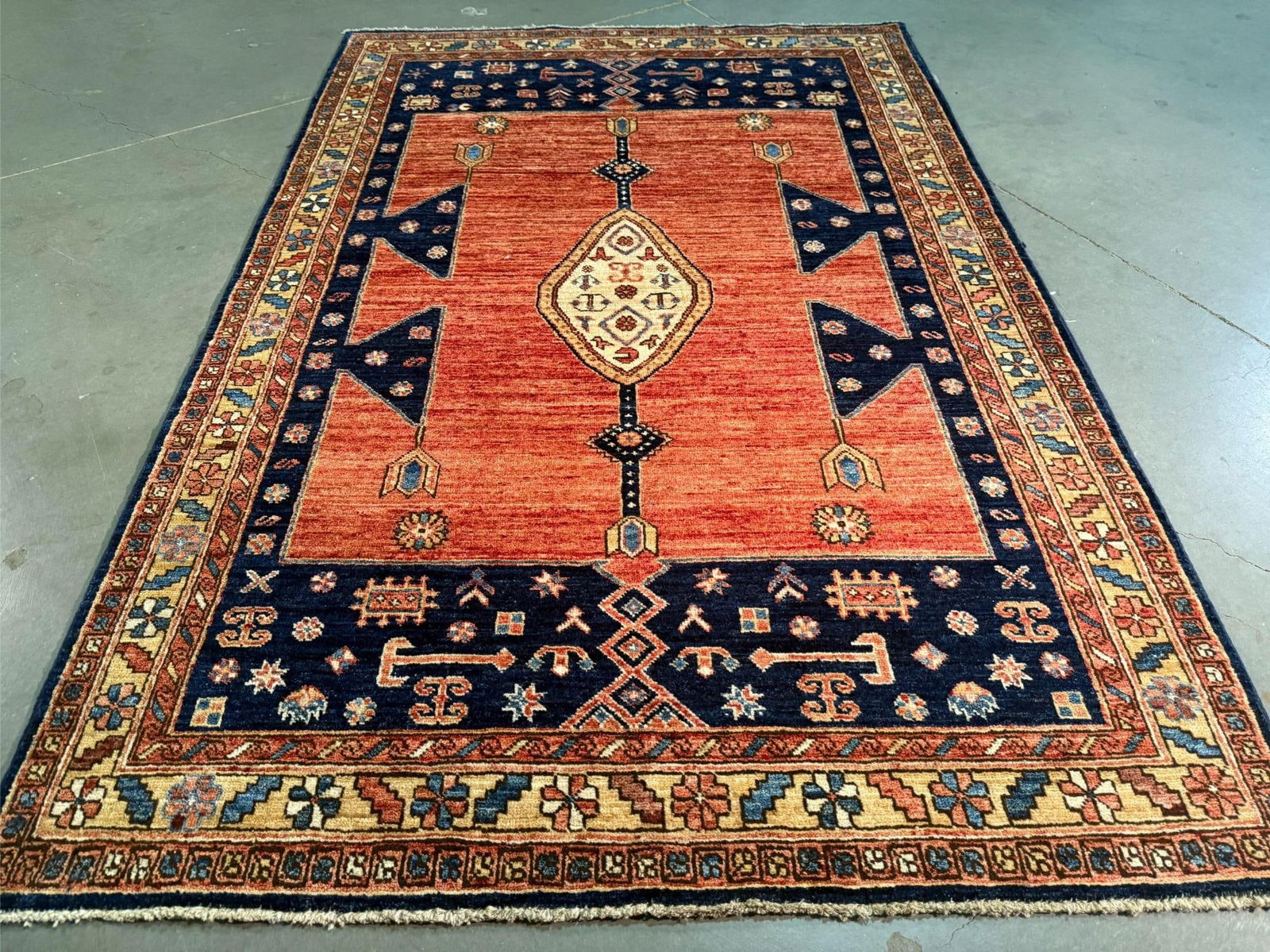 Stunning Kazak Rug 4.2x6.2 - 4