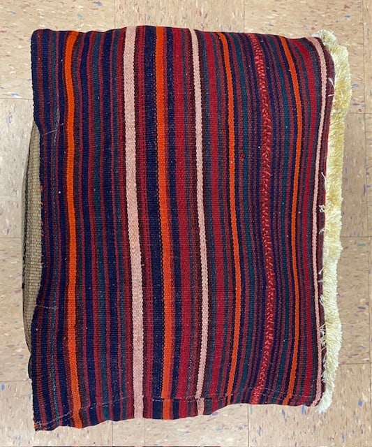 Highly Detailed Fine silk sumak kilim Rug Very Soft Wool cushion 1.8x1.8x1.3 h - 6