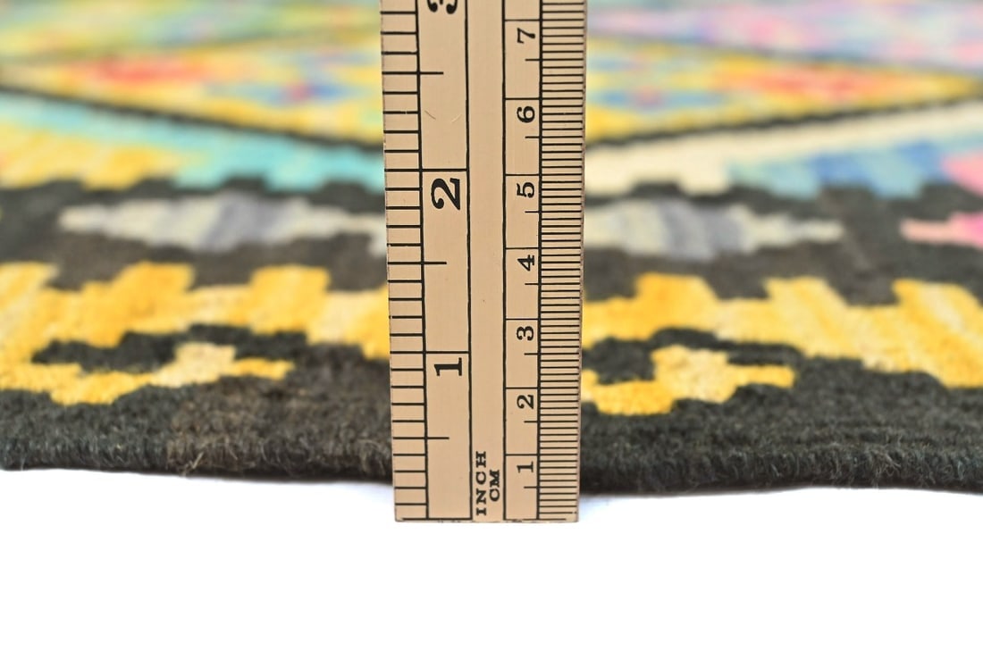 Multicolored Geometric Reversible 4x6 Kilim Oriental Rug - 10