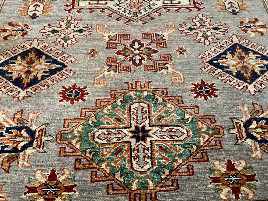 EXQUISITE FINE SUPER KAZAK RUG 5'.1"x6'.7" - 5