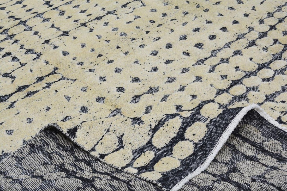 HAND KNOTTED WOOL MOROCCAN RUG - 6