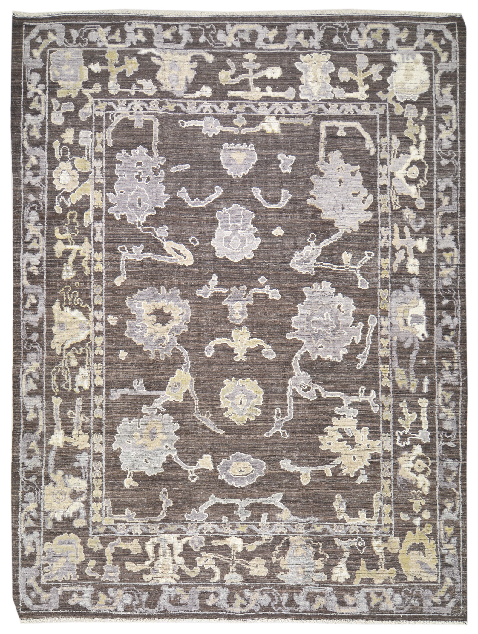 HAND KNOTTED WOOL OUSHAK RUG (1 of 6)