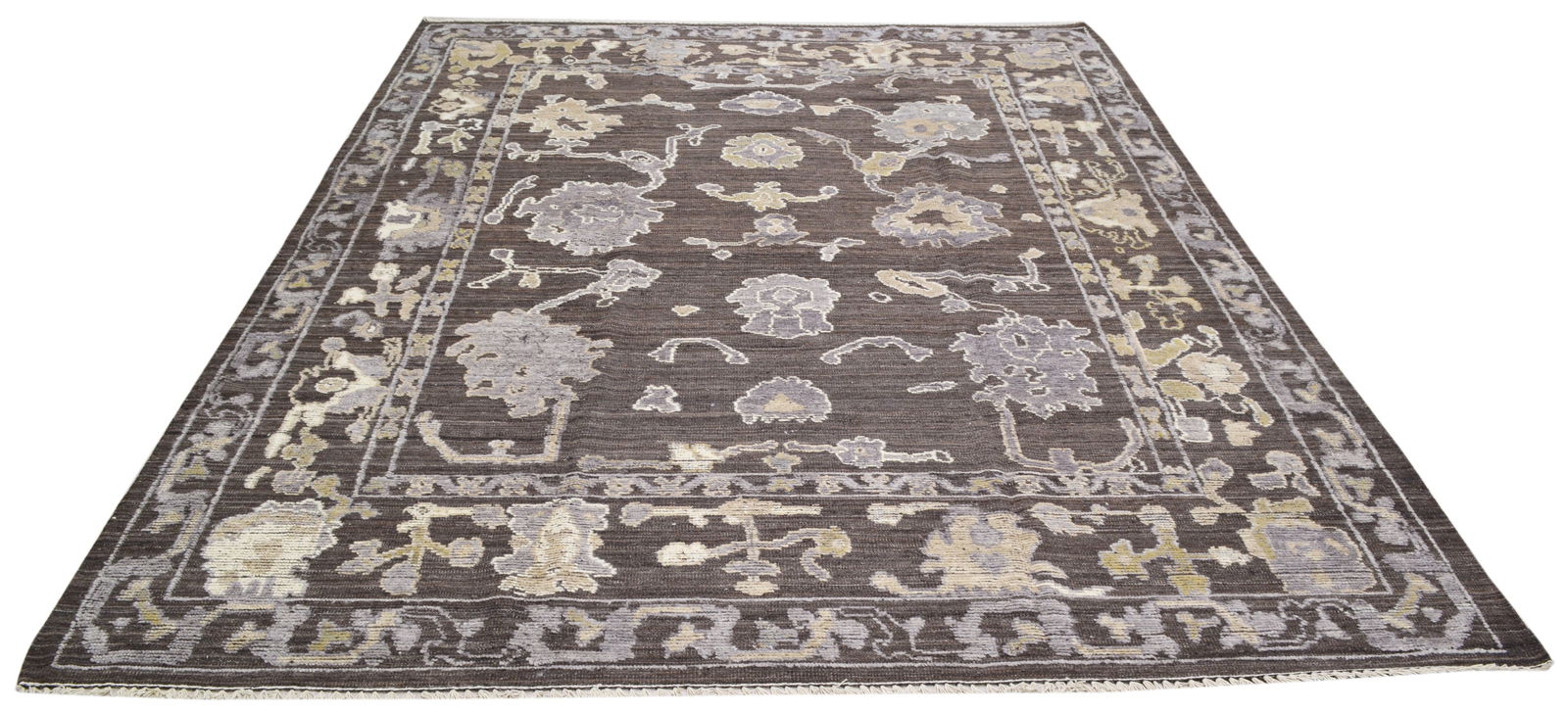 HAND KNOTTED WOOL OUSHAK RUG - 2