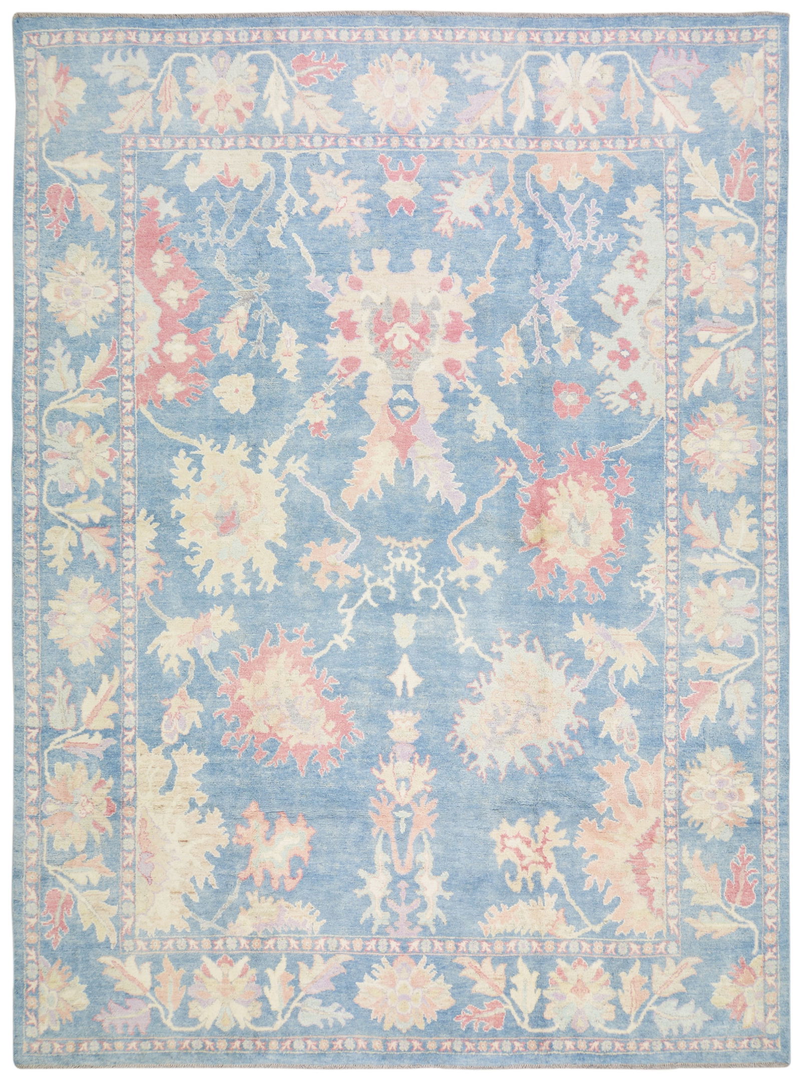 HAND KNOTTED WOOL OUSHAK RUG (1 of 6)