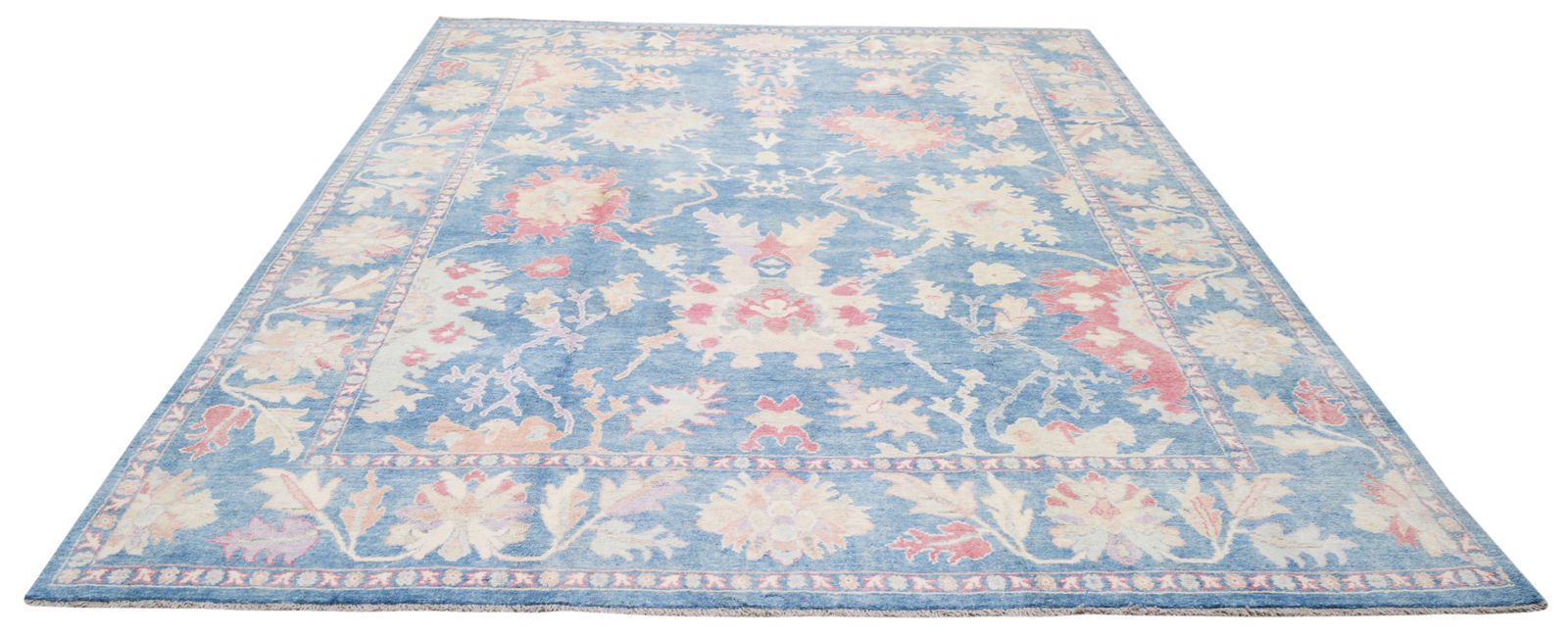 HAND KNOTTED WOOL OUSHAK RUG - 2
