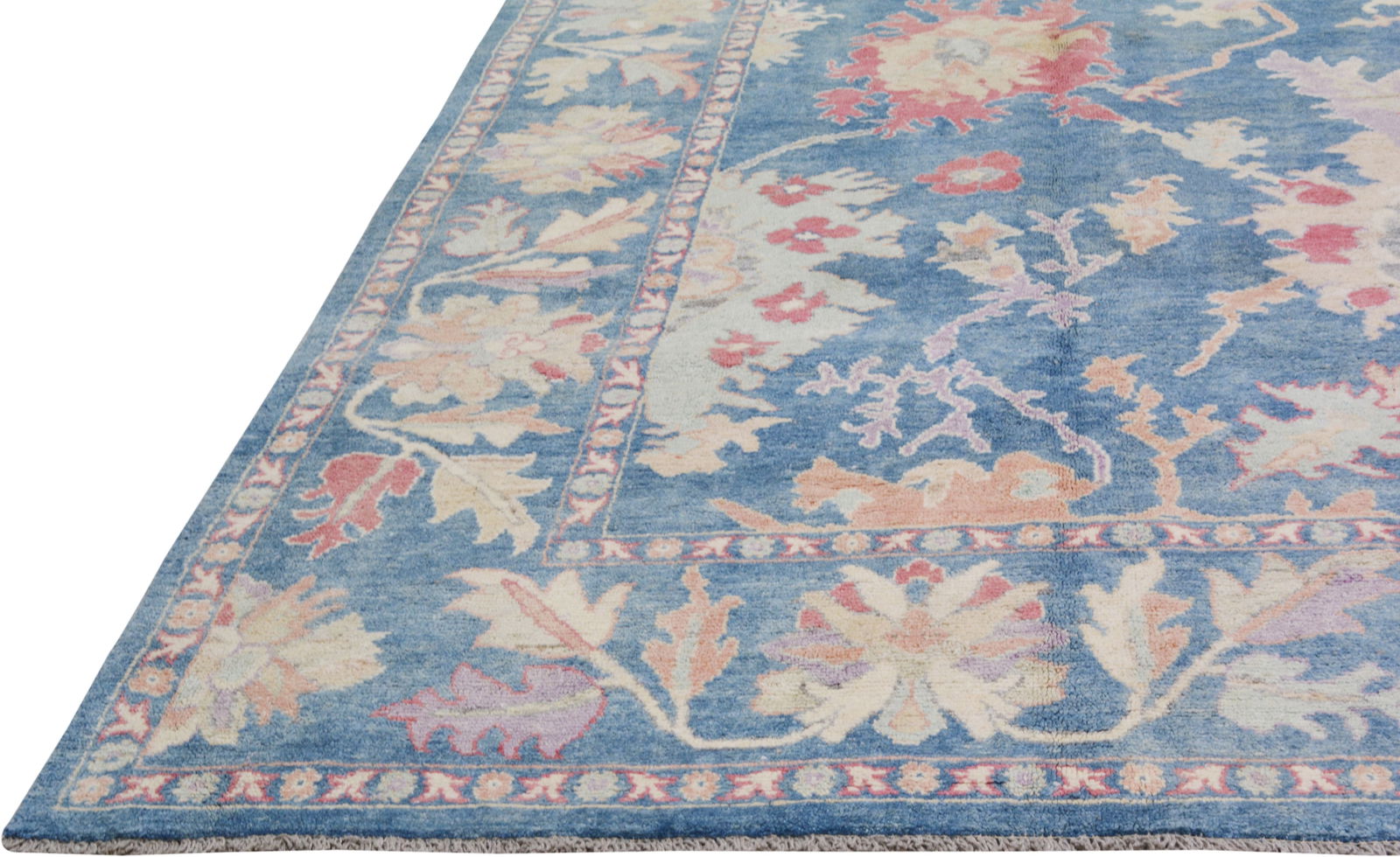 HAND KNOTTED WOOL OUSHAK RUG - 5
