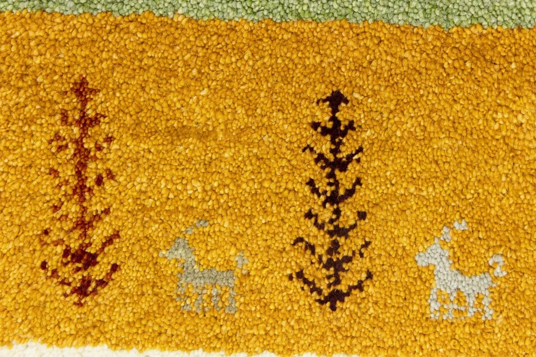 Multicolored Tribal 2X4 Indo-Gabbeh Oriental Rug - 10