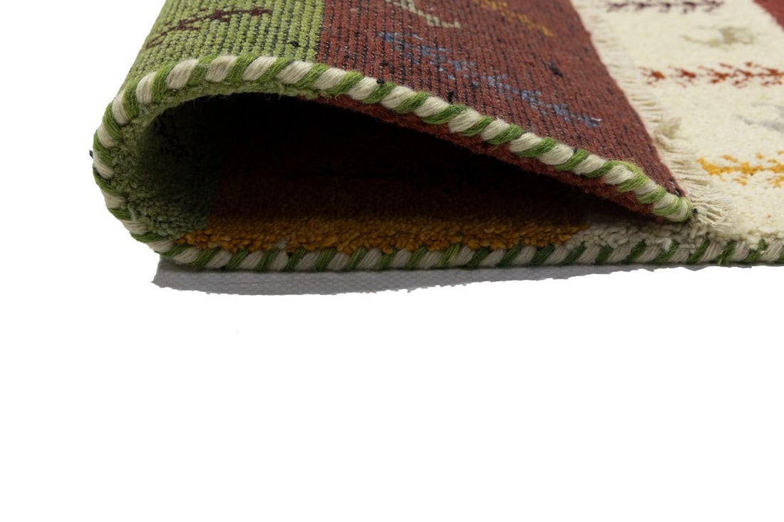 Multicolored Tribal 2X4 Indo-Gabbeh Oriental Rug - 11