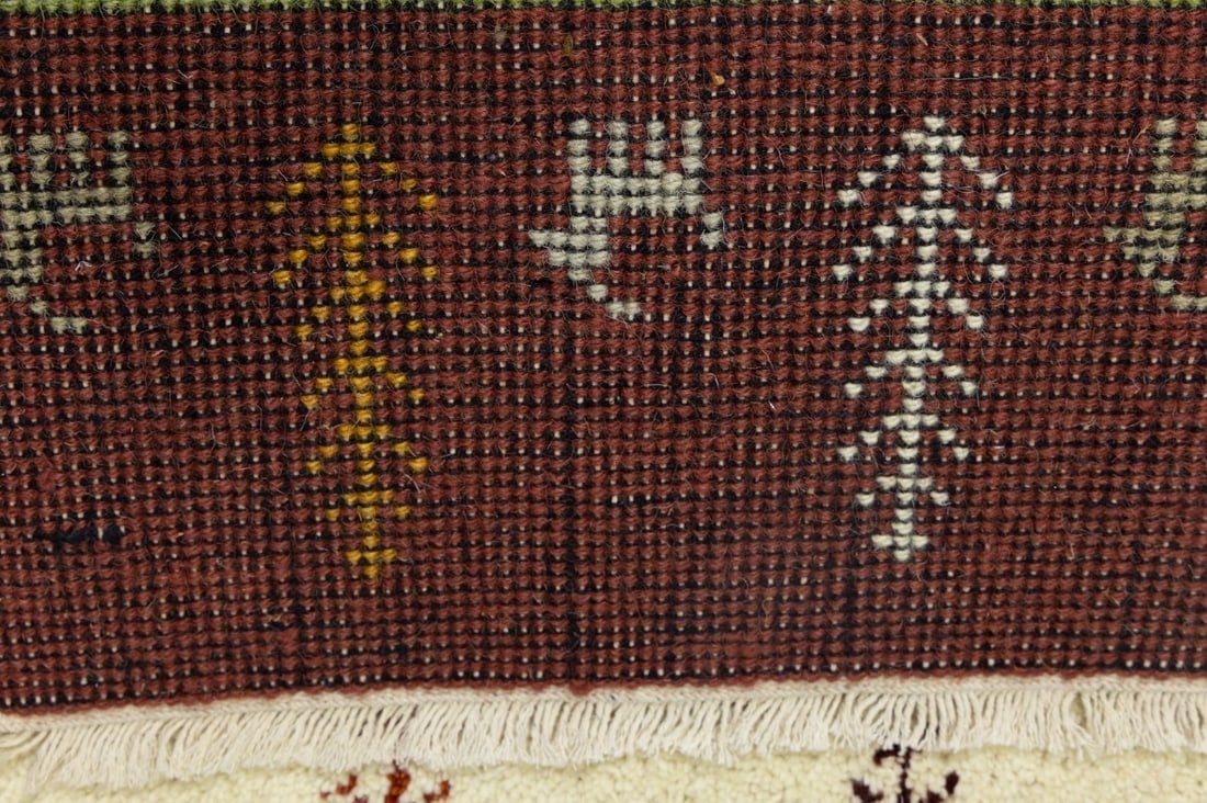 Multicolored Tribal 2X4 Indo-Gabbeh Oriental Rug - 13