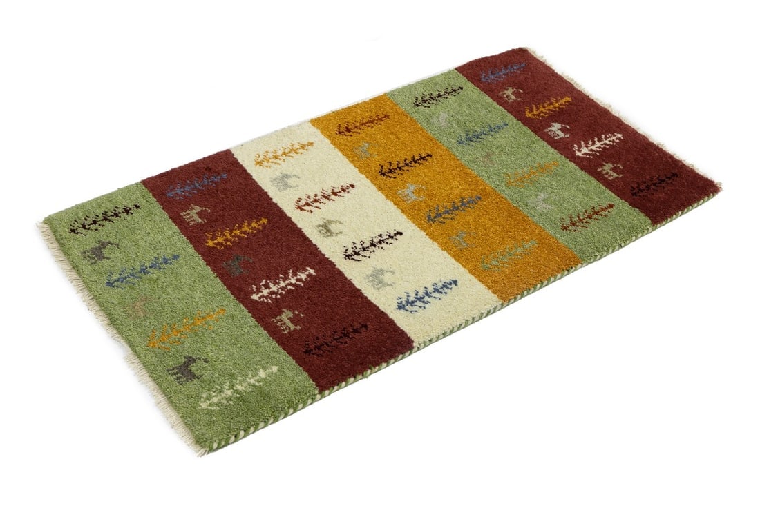 Multicolored Tribal 2X4 Indo-Gabbeh Oriental Rug - 3