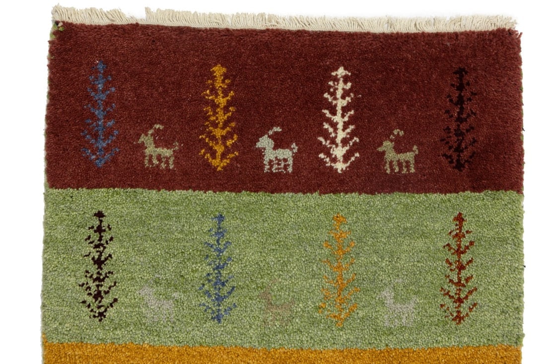 Multicolored Tribal 2X4 Indo-Gabbeh Oriental Rug - 8