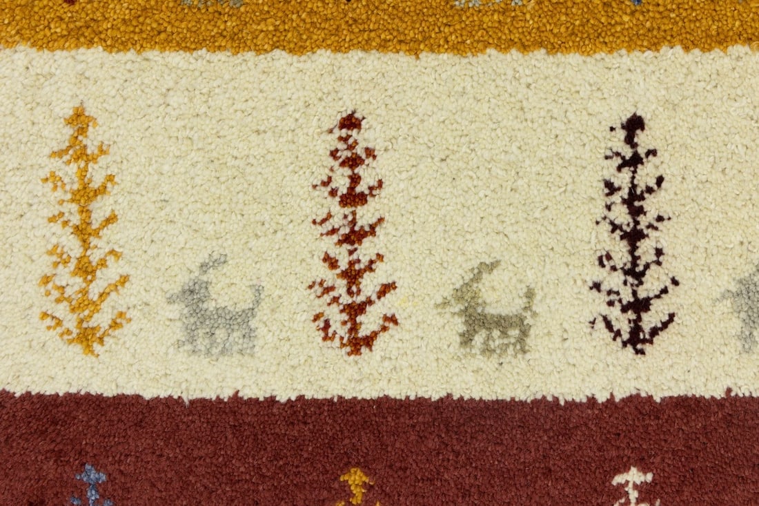 Multicolored Tribal 2X4 Indo-Gabbeh Oriental Rug - 9