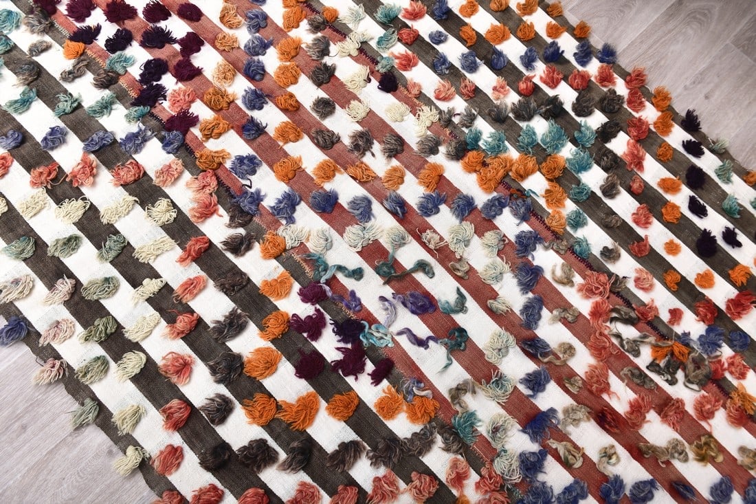 4'5'' x 8'2'' Tulu Filikli Kilim Rug - 241470 - 4