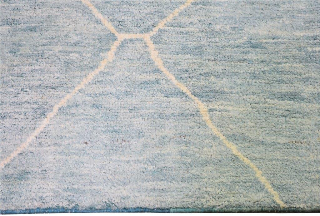 HAND KNOTTED WOOL MOROCCAN RUG - 3