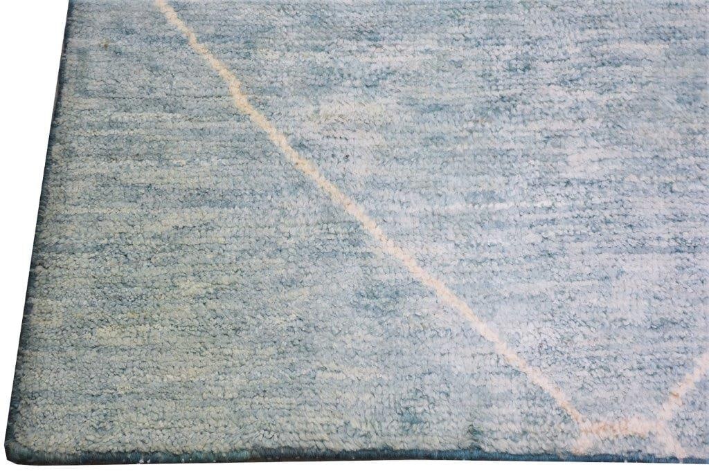 HAND KNOTTED WOOL MOROCCAN RUG - 4