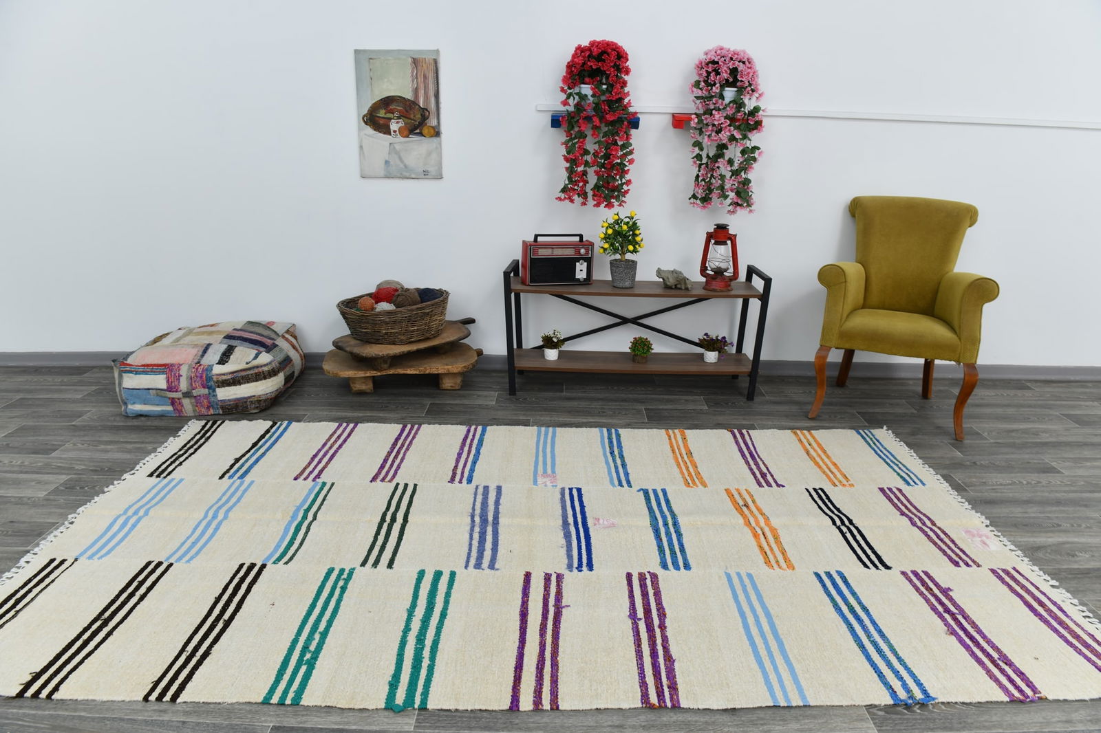 5'6'' x 9'11'' Turkish Handmade Kilim Rug - 1267 - 6