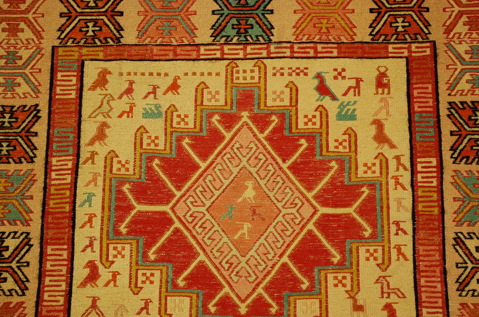 CAUCASIAN SOUMAK KILIM RUG 2'6" x3'4" - 2