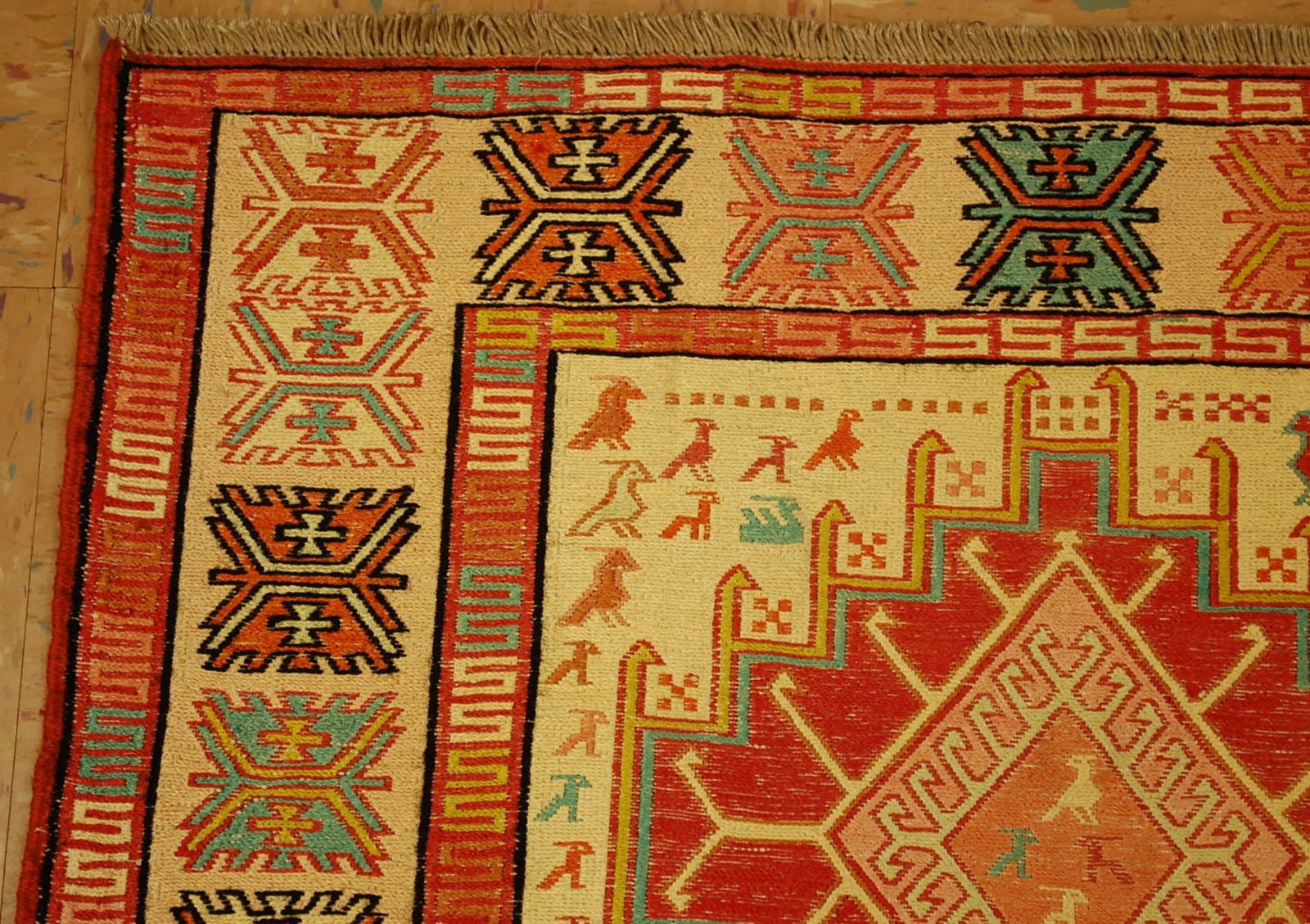 CAUCASIAN SOUMAK KILIM RUG 2'6" x3'4" - 5