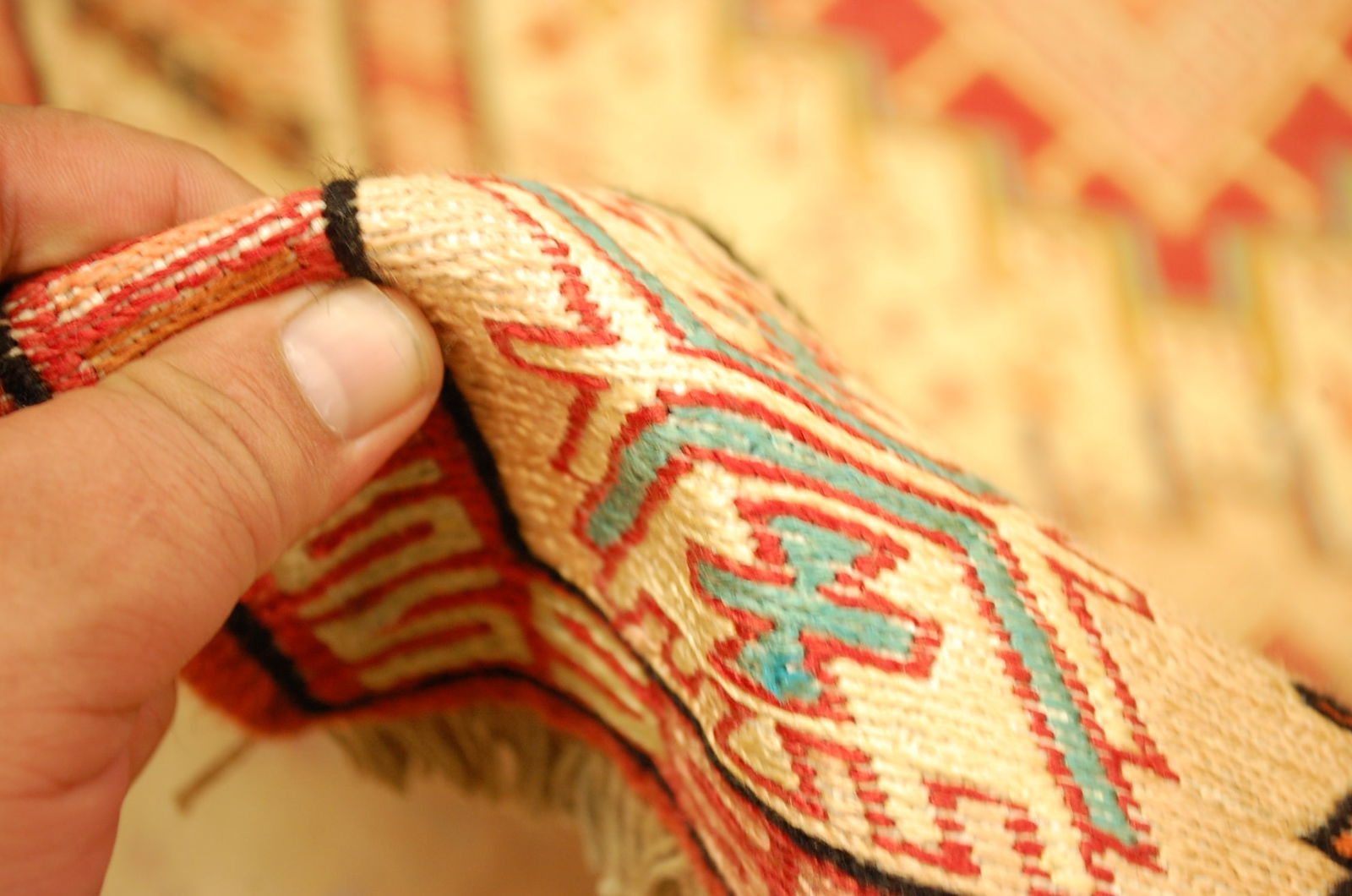 CAUCASIAN SOUMAK KILIM RUG 2'6" x3'4" - 7