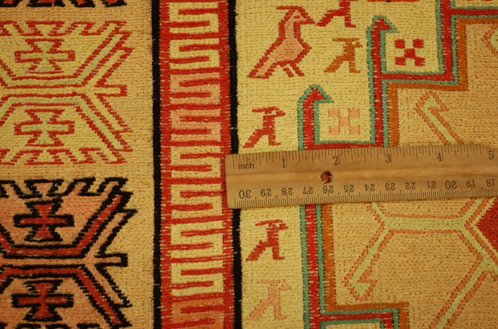 CAUCASIAN SOUMAK KILIM RUG 2'6" x3'4" - 9