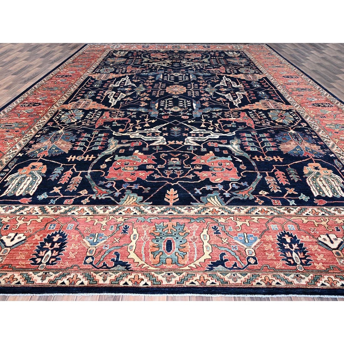 Blue Aryana Bidjar Garus Design Pure Wool Oversized Oriental Rug - 2