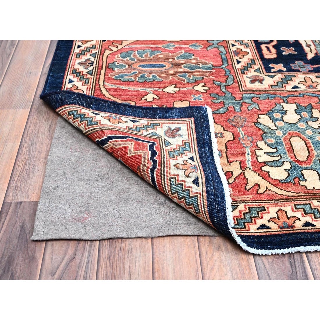 Blue Aryana Bidjar Garus Design Pure Wool Oversized Oriental Rug - 4